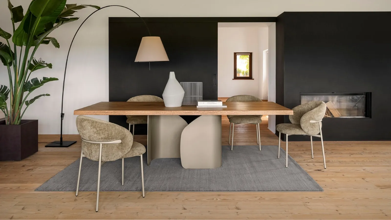 Tavolo Twins in legno massello Wild Natural di Calligaris