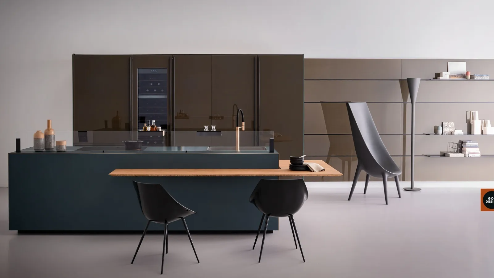 Cucina Design Artematica Soft Outline Vetro di Valcucine