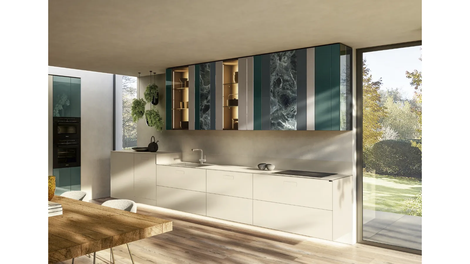 Cucina Design ad angolo NOW Project 2831 di Lago