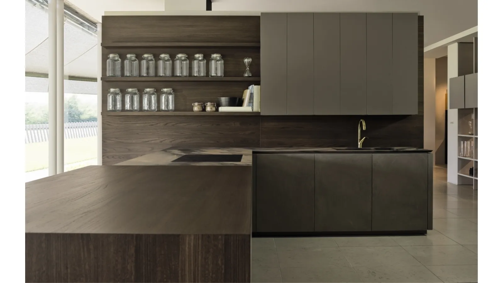 Cucina Design con penisola Viva 06 di Maistri