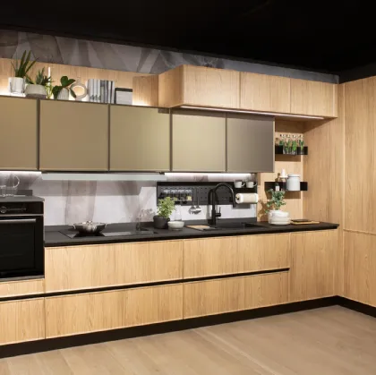 Cucina Moderna angolare Diamante rovere light di Mobilturi